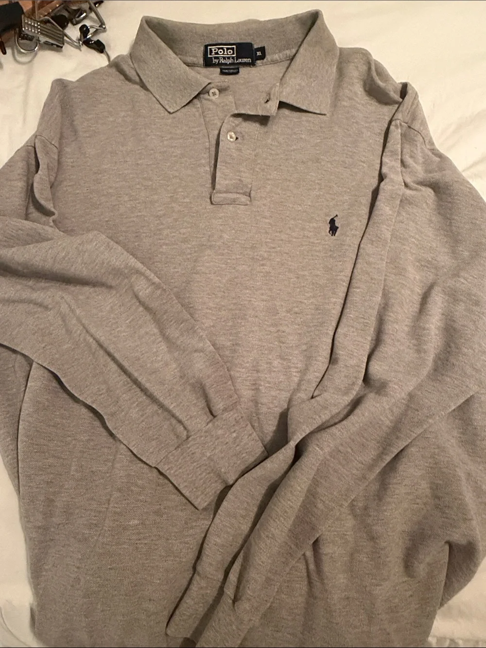 Polo by Ralph Lauren Men’s Light Gray Polo Button-Down Shirt